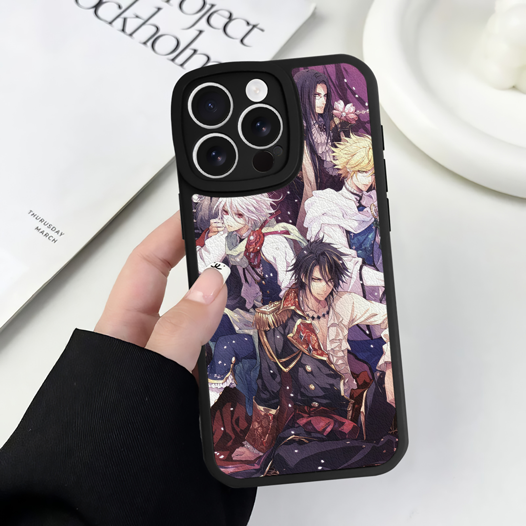 （画像用） 刀剣乱舞 Touken Ranbu 【iPhone 16シリーズ対応】シリコンスマホケース（レザー調） 材質：シリコン